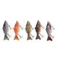 thumbnail image 1 of Señuelo de pesca de 6 secciones, cebo duro multiarticulado con 2 ganchos, 5 uds., 1 of 14