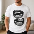 thumbnail image 6 of Grin Fang Graphic T-Shirt, Unisex Classic Fit Cotton Tee, 6 of 9