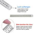 thumbnail image 4 of 3-teiliges Edelstahl-Lineal, Kante Messwerkzeug Ruler, Metall-Lineale mit Umrechnungstabelle, Metalllineal mit Doppelseiten Skala Kante, Metall Lineal für Engineering, 4 of 7