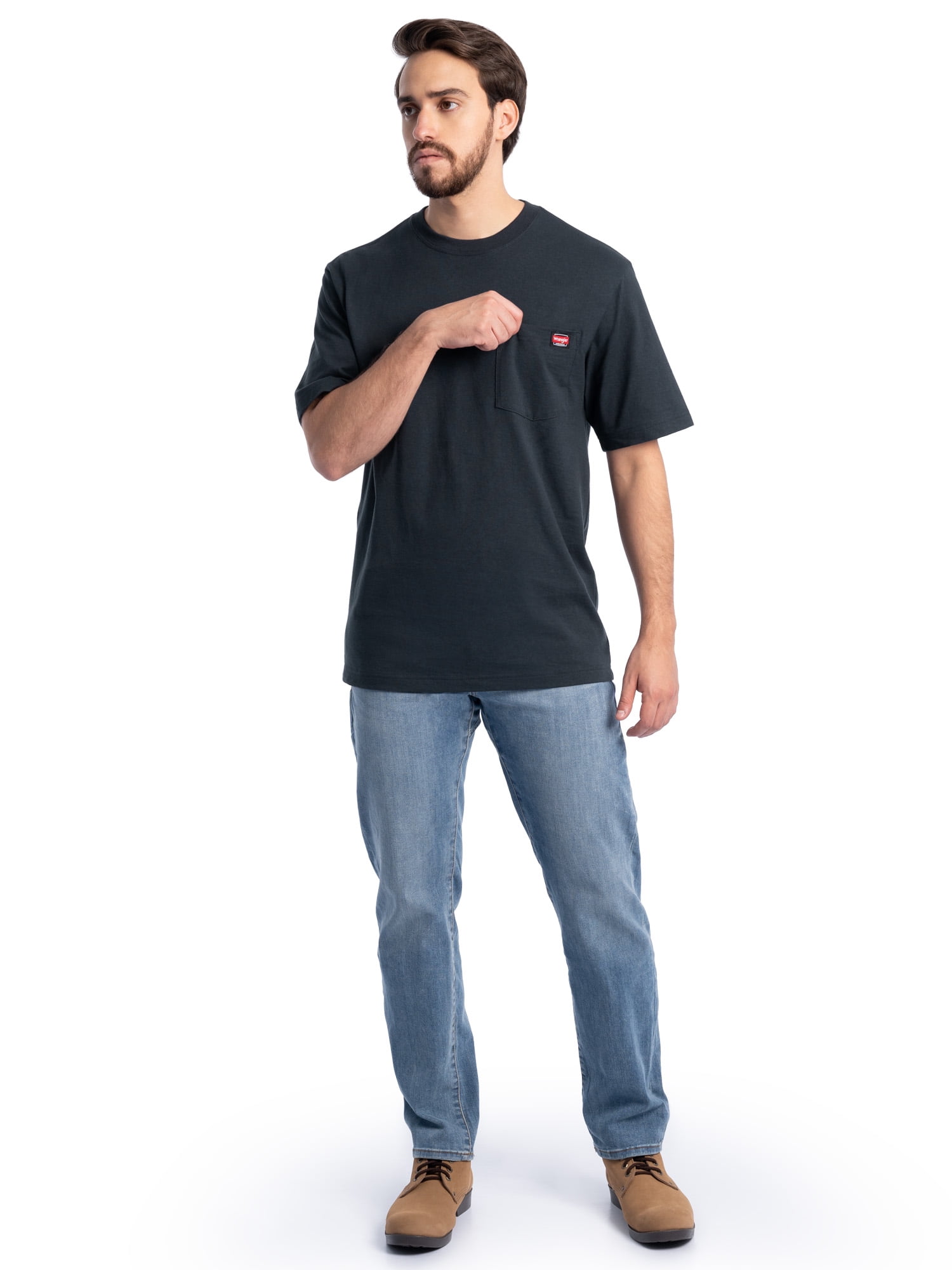 Wrangler Workwear Men's Short Sleeve Pocket T-Shirt, Sizes S-5XL and LT-4XLT (Men's, Big Men's, Tall Men's)
