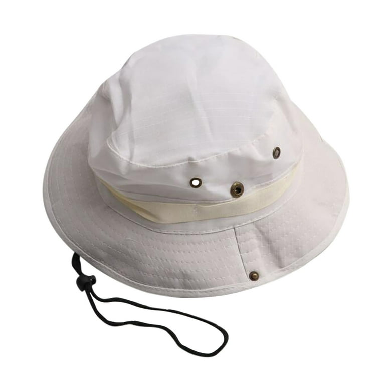 Hesxuno Women'S Bucket Hats Wide Boonie Hat Unisex Top Bucket Hats Military  Beach Solid Outdoor 