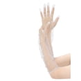 thumbnail image 5 of INSPIRE CHIC Women's Pearl Floral Lace Gloves Female Polka Point Finger Length Arm Sleeves for Grace Female Bridge Wedding Party Dating White5, 5 of 6