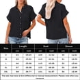 thumbnail image 2 of Parte Superior De La Moda Blusas básicas de algodón Ropa diaria de manga corta para mujer de corte holgado (negro L) Ygjytge para Mujer Negro T M, 2 of 7