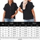 thumbnail image 2 of Parte Superior De La Moda Blusas básicas de algodón Ropa diaria de manga corta para mujer de corte holgado (Negro S) Ygjytge para Mujer Negro T L, 2 of 7
