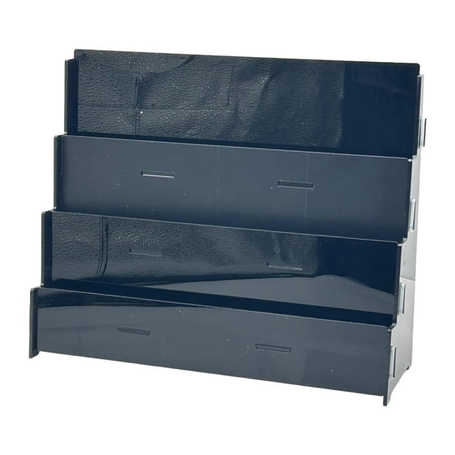 HILABEE Sports Card Shelf Holder Shop Dorm Retail Table 3 Tier Acrylic Display Stand Black