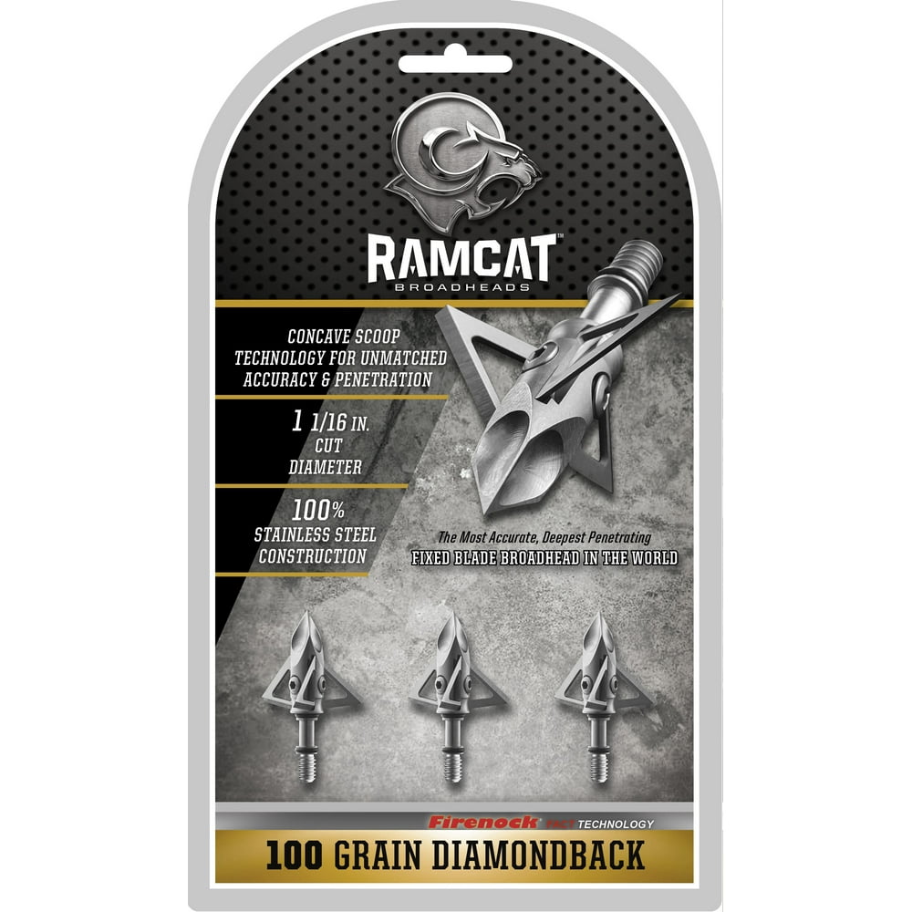 Ramcat Diamondback 100 Grain Broadhead 3 Pack