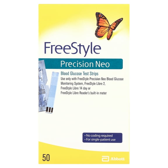 FreeStyle Precision Neo Blood Glucose Test Strips, 50 Count
