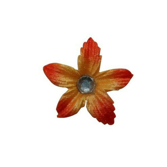 ID 6392 Lot of 3 Tropical Gem Flower Patch Hawaiian Blossom Sew On Applique