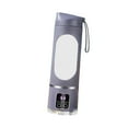 thumbnail image 2 of Mezclador personal de licuadora portátil para un exprimidor eléctrico de 450 ml compacto de 50W recargable de batidos con 10 cuchillas para interiores púrpura, 2 of 8