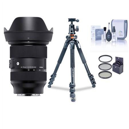 UPC: 0192223149489 | 24-70mm F2.8 DG DN Art Lens for Sony E  Bundle with Vanguard Alta Pro 264AT Tripod and Ball Head  Cleaning Kit  Cloth