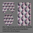 thumbnail image 4 of 4PCS Patchwork Shower Curtain Sets with Rugs, Waterproof Fabric Shower Curtain, Checkered Floral Plant Peony Rose Botanical Leaves Leaf Aesthetic Country Flower Rustic Farmhouse Bathroom Decor, 4 of 7