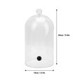 thumbnail image 2 of Cloche à fumer en acrylique transparent, 24 cm, pour aliments et boissons, 2 of 4
