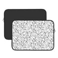 thumbnail image 2 of Bingfone Black White Music Laptop Sleeve Case 15 inch , 360° Protective Computer Carrying Bag, 2 of 8