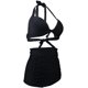 thumbnail image 3 of Traje de baño de bikini de cintura alta con cuello halter floral para mujer Trajes de baño con estampado floral 2 piezas Adepaton WMZL-953-12, 3 of 5