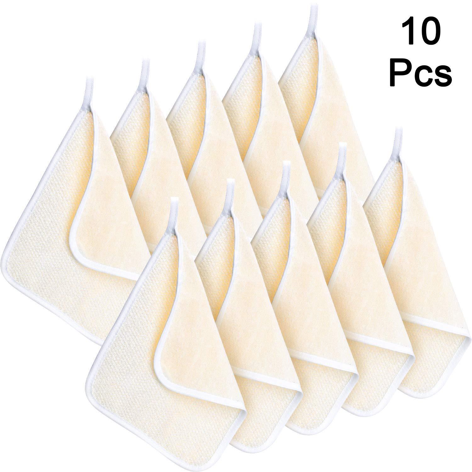 Exfoliating Face and Body Wash Cloths Towel Soft Weave Bath Cloth
