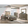thumbnail image 3 of ACME Skylar Lit de Rangement en Faux Cuir avec LED Brun Foncé Champagne, 3 of 4