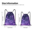 thumbnail image 2 of Zufioo Purple Bubble Abstract Art Sports Cinch Sack Gym String Bags Machine Washable Heavy Duty String Backpack for Men Women-Small, 2 of 6