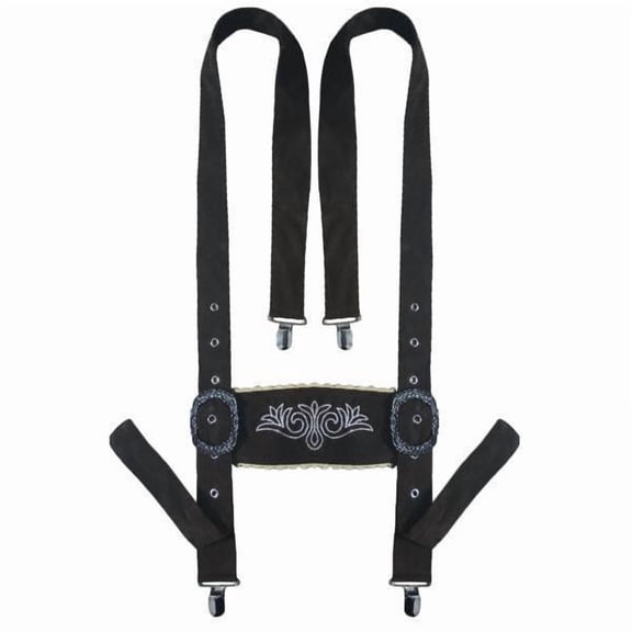Abbraccia 2xTraditional Men Bavarian Suspenders Polyester Materials Accessory Adjustable