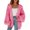 Pink, variant on Open Front Casual Loose Womens Chunky Cardigan Knit Sweater