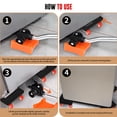 thumbnail image 2 of Furniture Lifter,Furniture Movers with 4 Wheels,Carbon Steel Panel Heavy Duty Dolly,360° Rotatable Rubber Universal Wheels,Maximum Load 1100LBS (Black, 4.2x3.9 in), 2 of 7