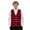 Red Buffalo Grid Snowflake, variant on Yuyamidu Gingerbread Man Men's Suit Vest Candy Canes Casual Waistcoat Vest for Men Size M Christmas Leisure Dress Business Vests for Wedding Party Tuxedo V-neck Waistcoat with Pockets