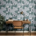 thumbnail image 3 of S4Sassy Self Adhesive Wallpaper, Bold Tulip Blossom Wallpaper, Green Diy Vinyl Wall Covering, Plain Peel And Stick Contact Paper For Entryway Accent Wall, Easy Home Decor Solution (25"X120"), 3 of 7