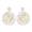 White, variant on SmartBy Boho Flower Dangle Earrings Women Fabric Flower Drop Earrings Handmade Lightweight Floral Dangle Earrings for Vacation Summer Beach
