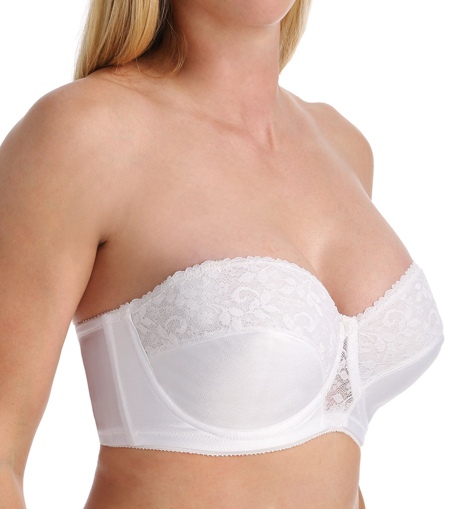 Women's Carnival 123 Full Coverage Strapless Underwire Bra (Ivory 42D) - image 2 of 4