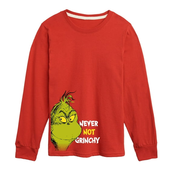 Dr. Seuss The Grinch - Christmas - Never Not Grinchy - Toddler & Youth Long Sleeve Graphic T-Shirt