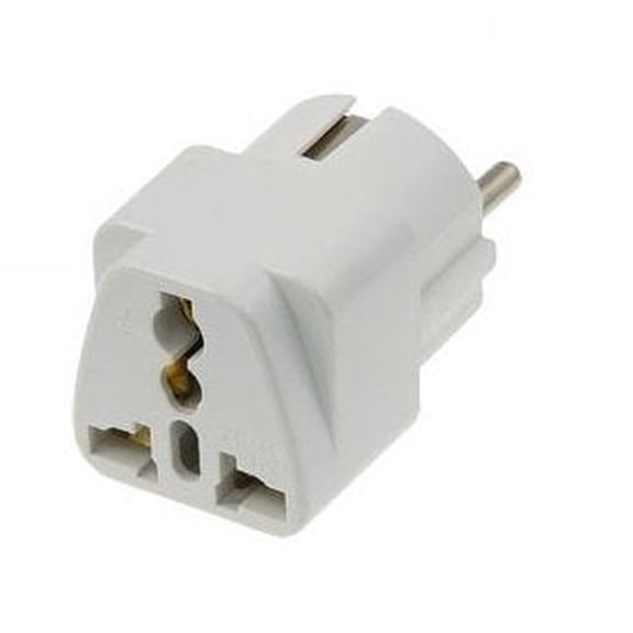RiteAV - Worldwide Universal International (UK, USA, Asia, Australia, Middle East) to European 2 pin (Round) Wall Socket - Visitor/Visitor/Travel Adaptor/Adapter/Plug/Converter/Convertor