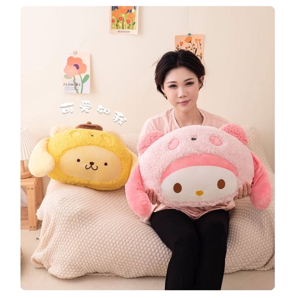 Sanrio Cute Anime Turn Into White Bear Pillow Blanket Comfortable