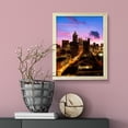 thumbnail image 3 of Designs ByLITA Sunset City Skyline, 11 x 14 Wooden Wall Print Inspirational (Framed) | Old Masterpieces | Stylish Modern Decoration For The Home and Office, 3 of 3