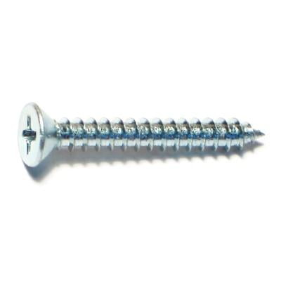

#8 x 1-1/4 Zinc Plated Steel Phillips Flat Head Sheet Metal Screws SMSFLS-122