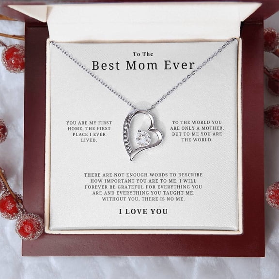 Best Mom Ever Necklace Forever Love Necklace Luxury Box