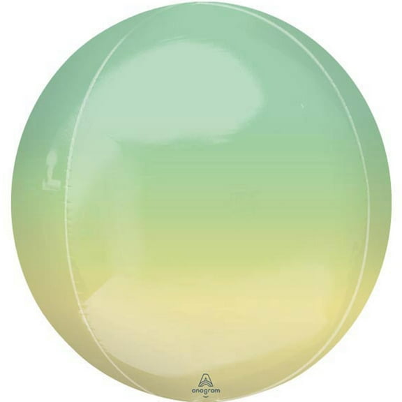 Yellow and Green Orbz Ombre Balloon 15"