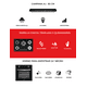 thumbnail image 3 of Combo DISA HOME Parrilla a Gas 5 Quemadores Cristal Templado, Campana Extractora de Pared Negro Mate Disa Home 40-11-0-012, 3 of 8