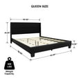 thumbnail image 2 of Home Bedroom Furniture Giulia Queen Black Faux Leather Upholstered Platform Bed, 2 of 7