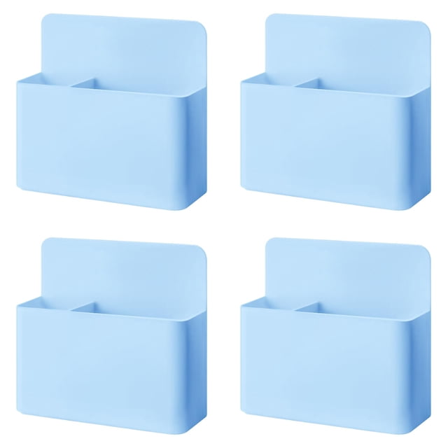 4Pc Magnetic Chalk Boxes Magnetic Chalk Box Plastic For Classroom Office Desk Blue