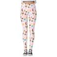thumbnail image 4 of Women's Easter Print Sports Leggings -Lifting Yoga Pants Pink M, 4 of 5