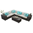 thumbnail image 2 of TK Classics Venice Wicker 9 Piece Patio Conversation Set with 2 Sets of Cushion Covers, 2 of 3