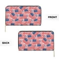 thumbnail image 3 of America Flags Wallet Women, Leather Bifold Multi Card Wallet, Women's Wallets, Long Purse, 3 of 7
