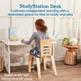 thumbnail image 3 of ECR4Kids Wooden StudyStation Student Writing Desk, Montessori Furniture, White Wash, 3 of 9