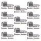 thumbnail image 1 of EeaseMX 30Pcs Oval Closet Rod End Soportes Muebles Accesorios Armario Tubo Soporte Soporte Ropa Colgando soporte de barra (10 piezas de soporte y 20 piezas de tornillos), 1 of 8