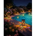 thumbnail image 4 of Colorful Sunflower Glow Solar Garden Lantern - Outdoor Waterproof Decorative Hanging Solar Lights, Metal Solar Powered Garden Decor for Patio, Yard, Gifts (Sunflower), 4 of 7