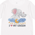 thumbnail image 4 of Inktastic I Love My Cousin Cute Elephants with Moon and Stars Boys or Girls Long Sleeve Toddler T-Shirt, 4 of 5