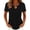 Black, variant on Womens Tops Summer Short Sleeve T-Shirt Stylish Ring Cutout Neck Soft Loose Fit Basic Casual Tee for Daily Street Vacation Wear by Gbobgt Blackish Green L