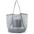 thumbnail image 1 of Tote de playa de malla para hombro para mujer gris JFHHH pequeña, 1 of 3