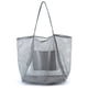 thumbnail image 1 of Tote de playa de malla para hombro para mujer gris JFHHH pequeña, 1 of 3