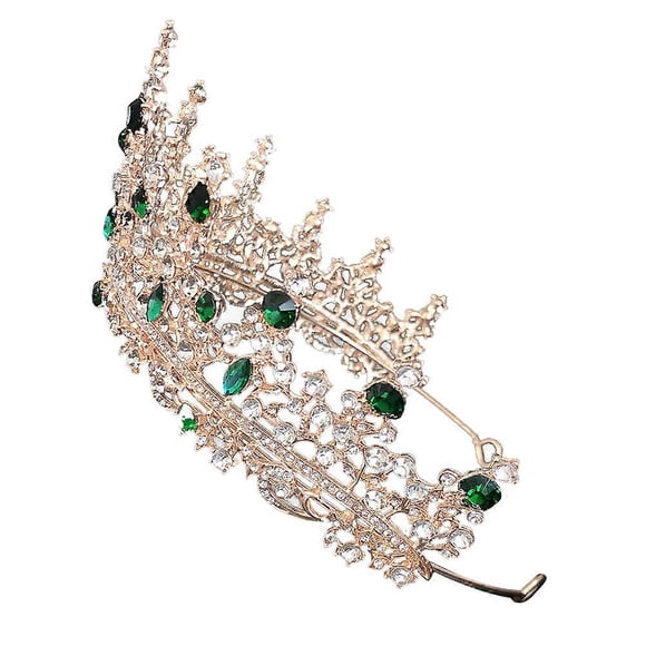 Multi Color Wedding Crown for Women's with Rhinestones and Crystal Glass Perfect for Decorations 6.5 x 6.5 x 3 inches