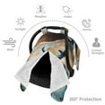 thumbnail image 3 of Car Seat Cover Baby - Airplane World Map Adventure Breathable Infant Car Seat Cover for Baby Carseat, Lightweight Comfort Baby Essentials Must Haves Newborn Stuff for Girl Boy, 3 of 7